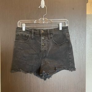 Madewell high rise denim short 27 black